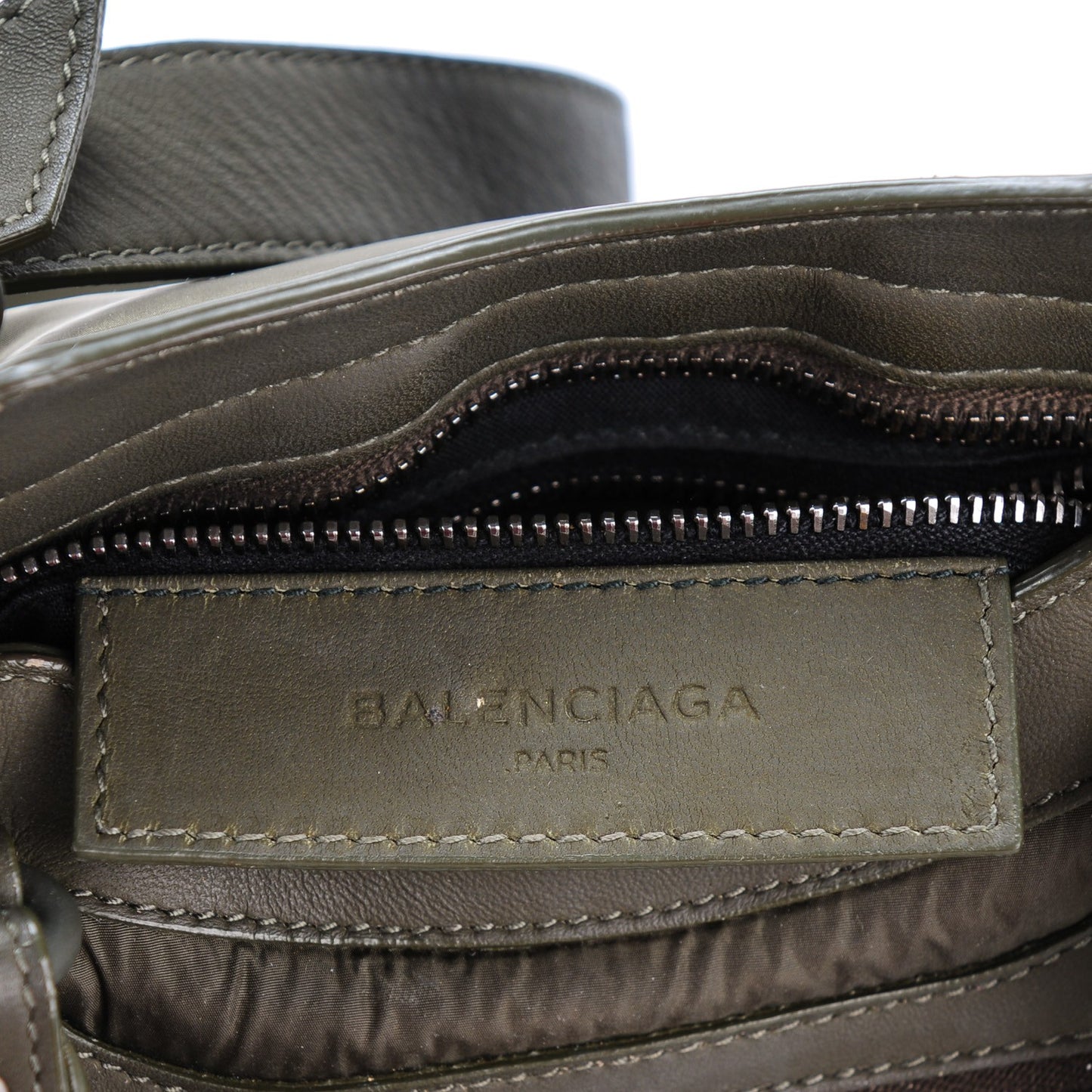 Nylon Agneau Rubber Hardware Mini City Khaki