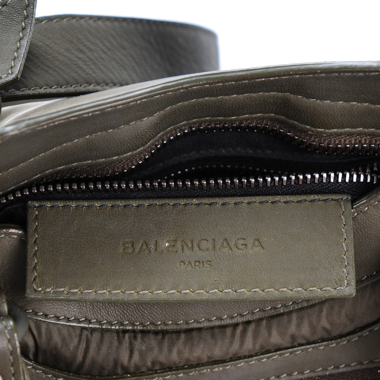 Balenciaga Nylon Agneau Rubber Hardware Mini City Khaki 7 of 8