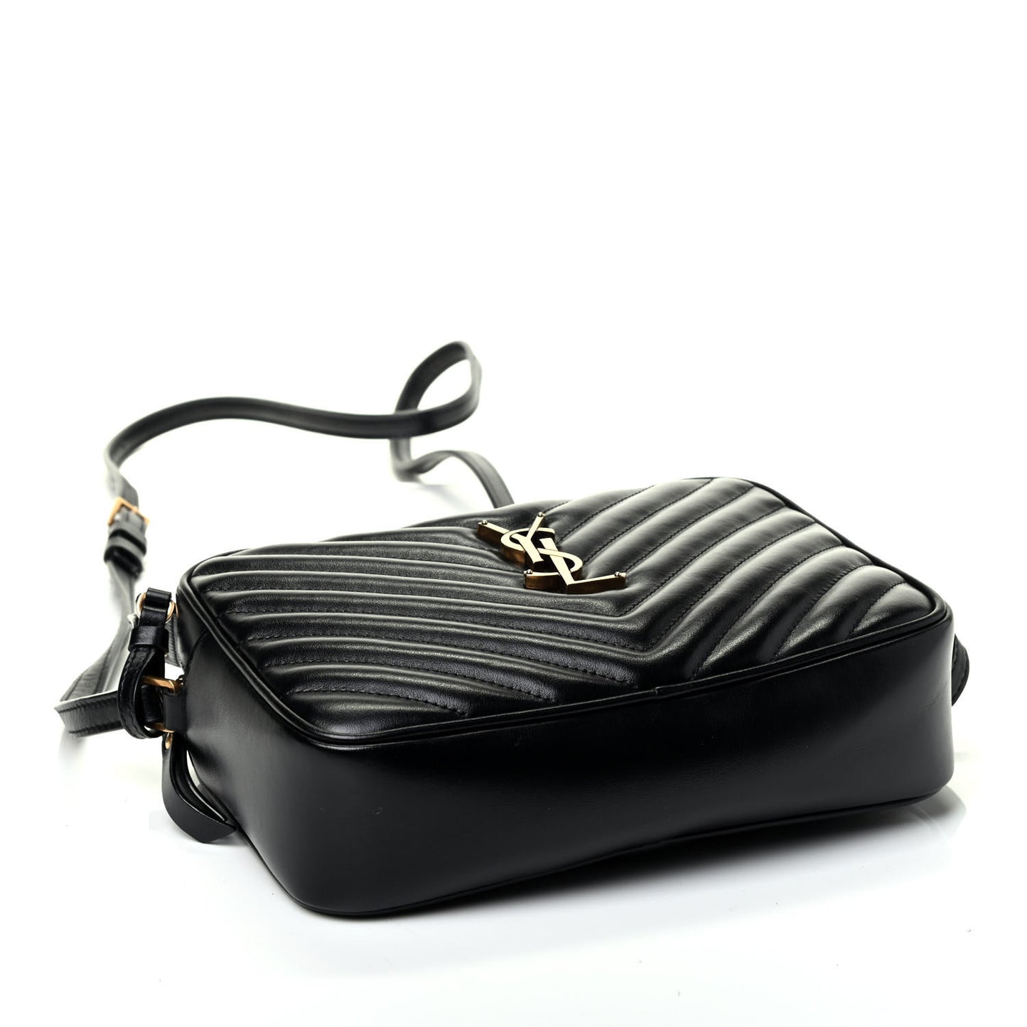 Calfskin Matelasse Monogram Lou Camera Bag Black