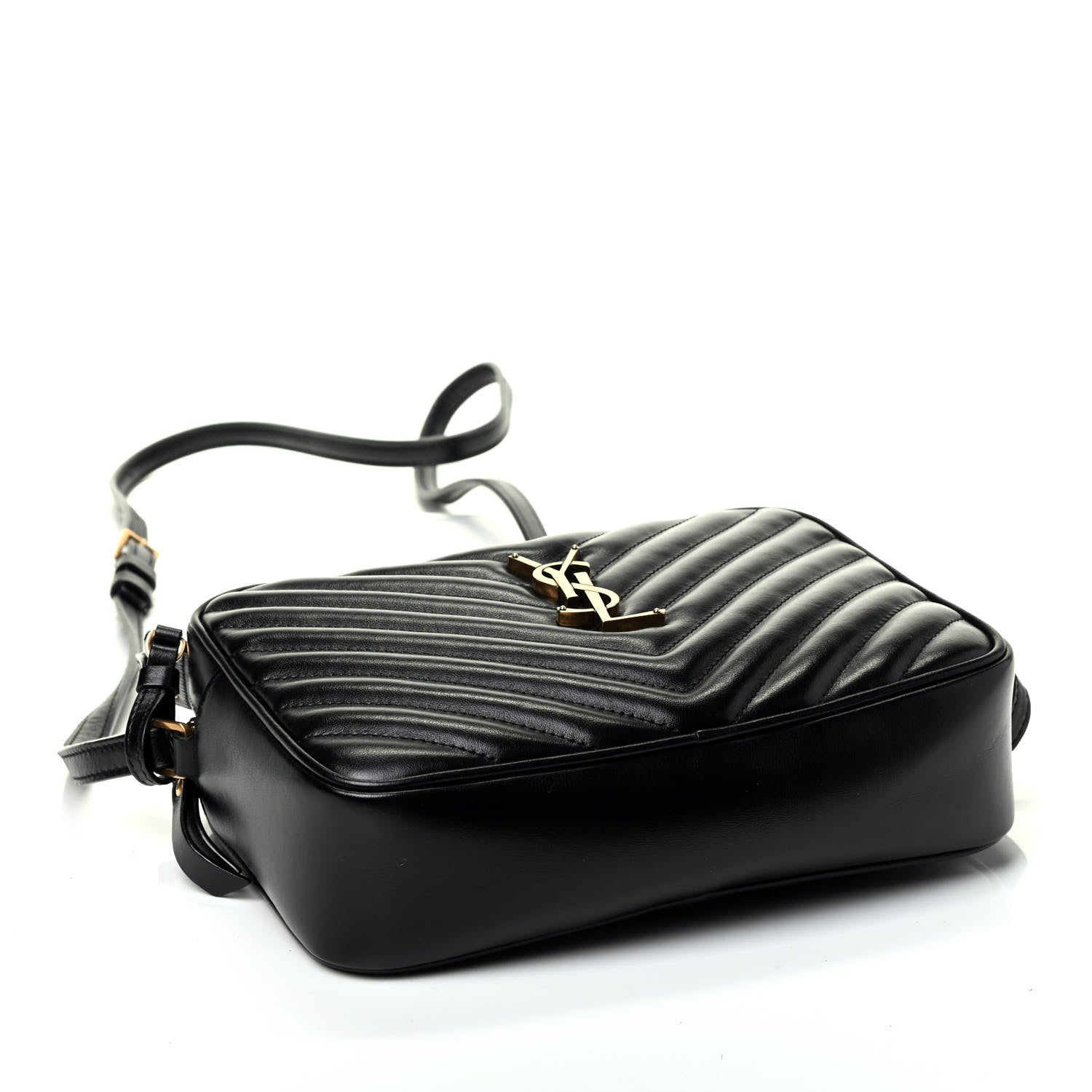 Saint Laurent Calfskin Matelasse Monogram Lou Camera Bag Black 3 of 4