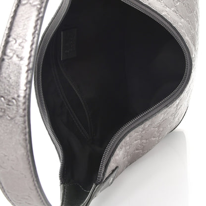 Gucci Guccissima Small Shoulder Bag Pewter 5 of 7