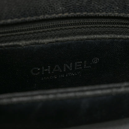 Chanel Caviar Lizard Embossed Quilted Mini Coco Handle Flap Black 7 of 12