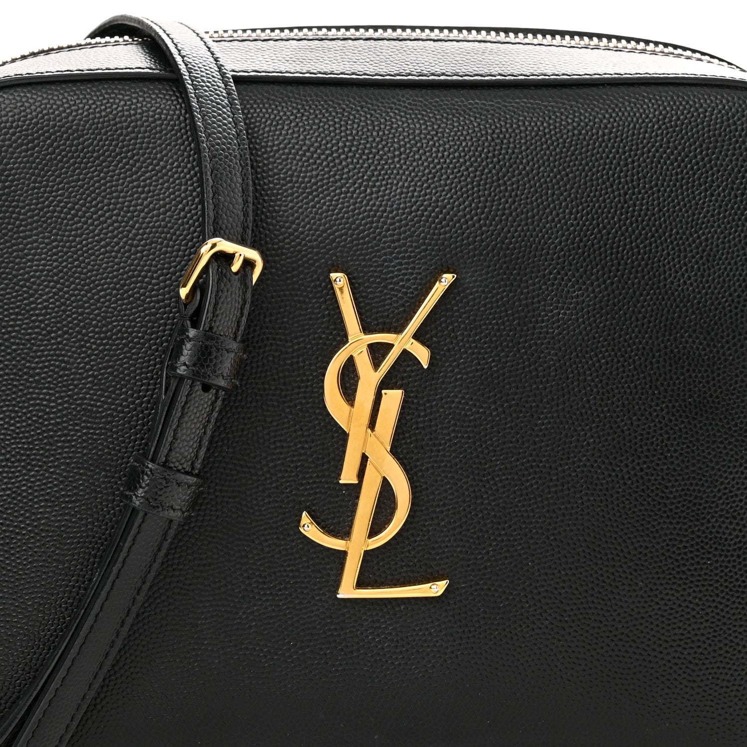 Saint Laurent Grain De Poudre Medium Classic Monogram Camera Bag Black 6 of 9