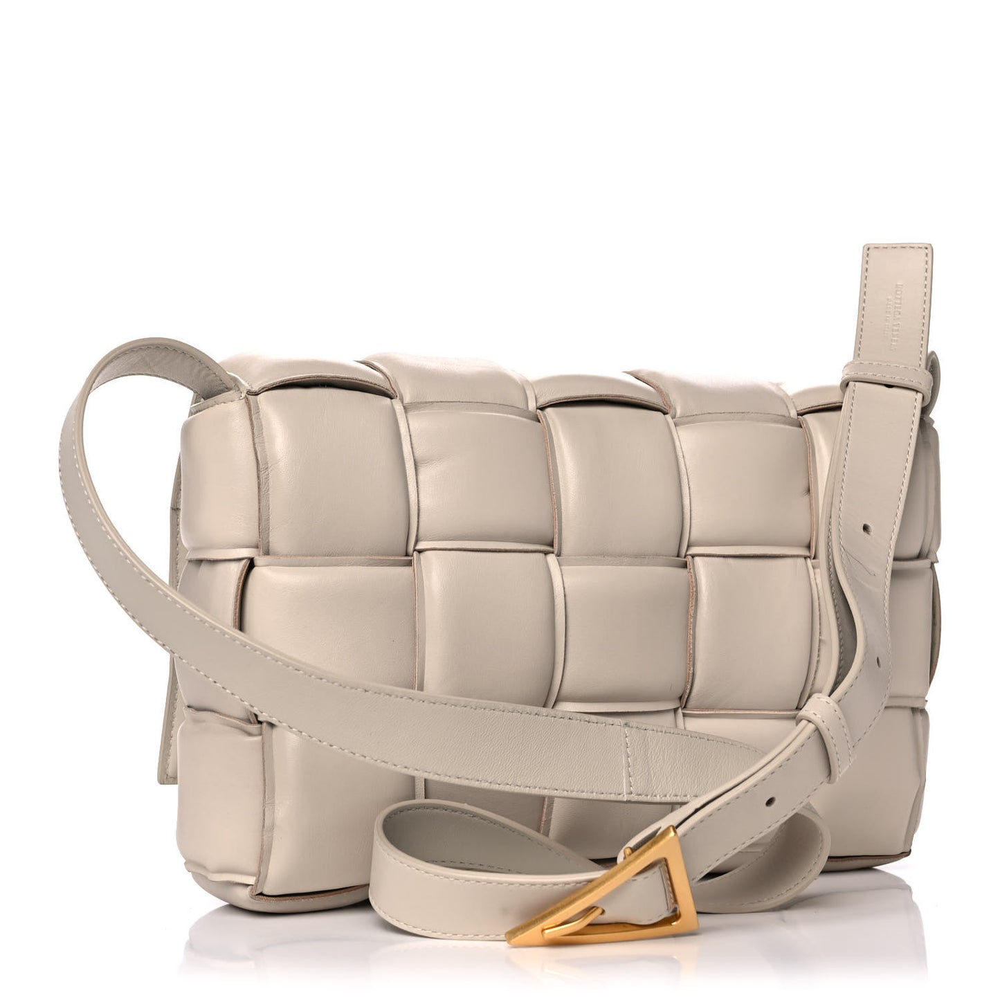 Nappa Maxi Intreccio Padded Cassette Crossbody Bag Plaster