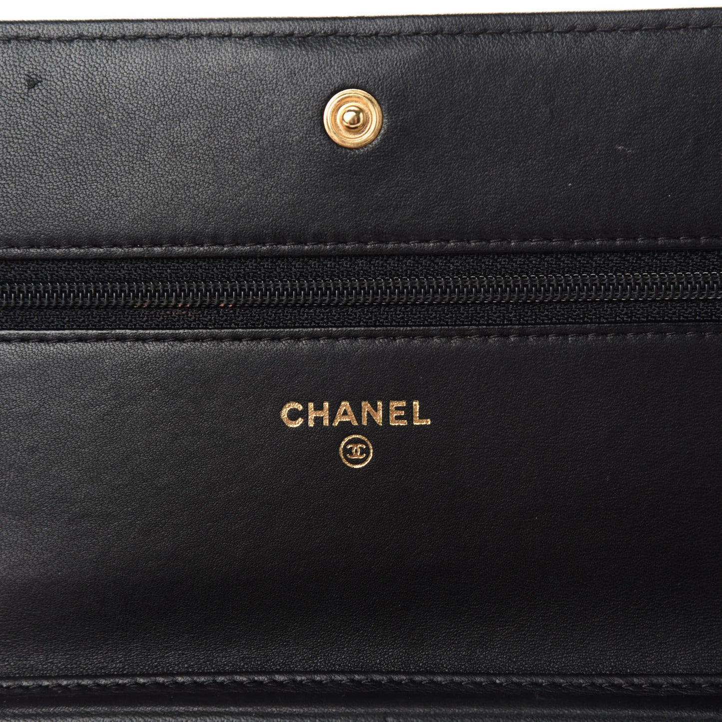 Lambskin Quilted Boy Wallet On Chain WOC Black