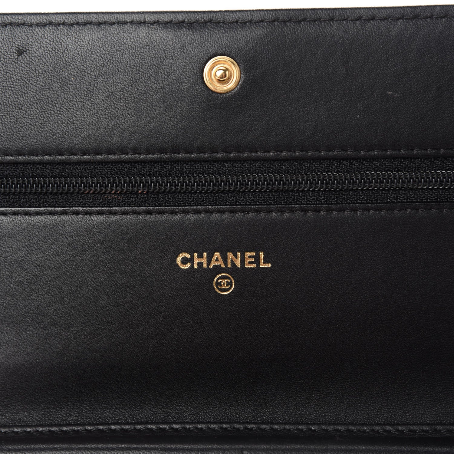 Chanel Lambskin Quilted Boy Wallet On Chain WOC Black 9 of 12