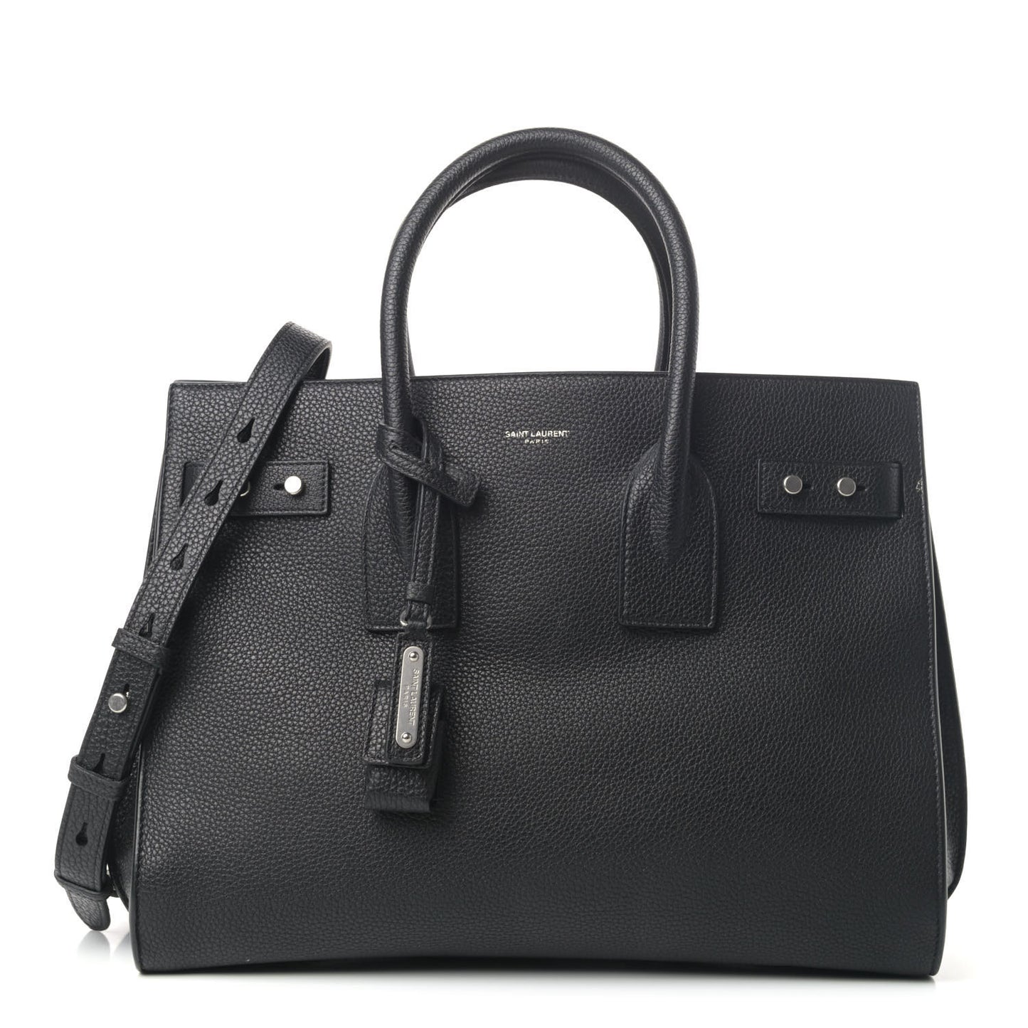 Grained Calfskin Small Supple Sac De Jour Black