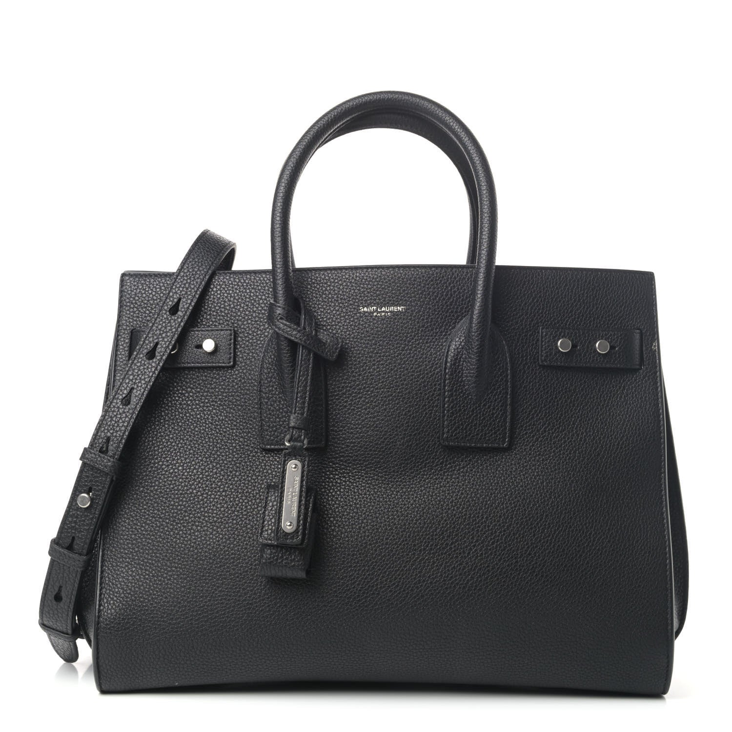 Saint Laurent Grained Calfskin Small Supple Sac De Jour Black 1 of 6