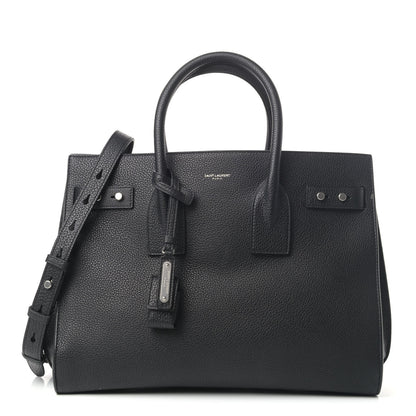 Saint Laurent Grained Calfskin Small Supple Sac De Jour Black 1 of 6