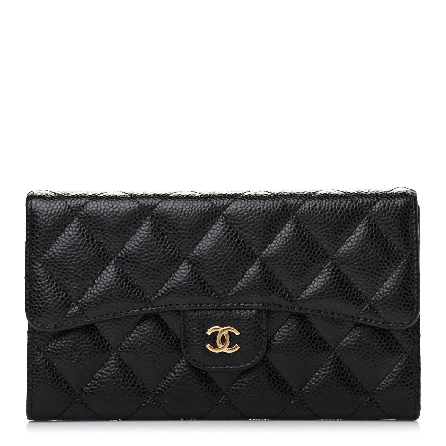 Chanel Caviar Quilted Large Flap Wallet Black 1 of 4