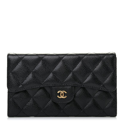 Chanel Caviar Quilted Large Flap Wallet Black 1 of 4