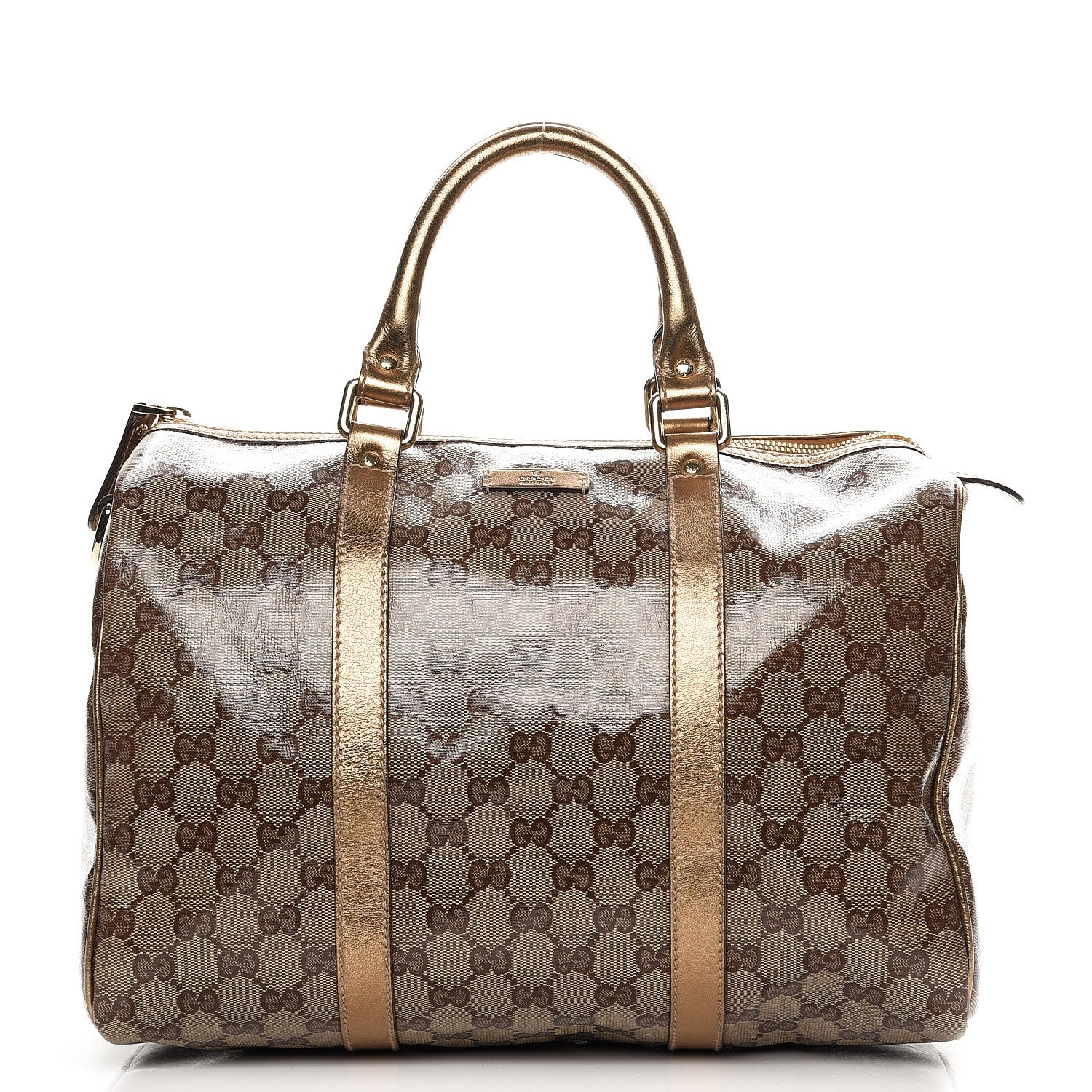 Gucci Crystal Monogram Medium Joy Boston Gold 1 of 25