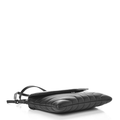 Saint Laurent Calfskin Y Quilted Monogram Loulou Flap Bag Black 4 of 10