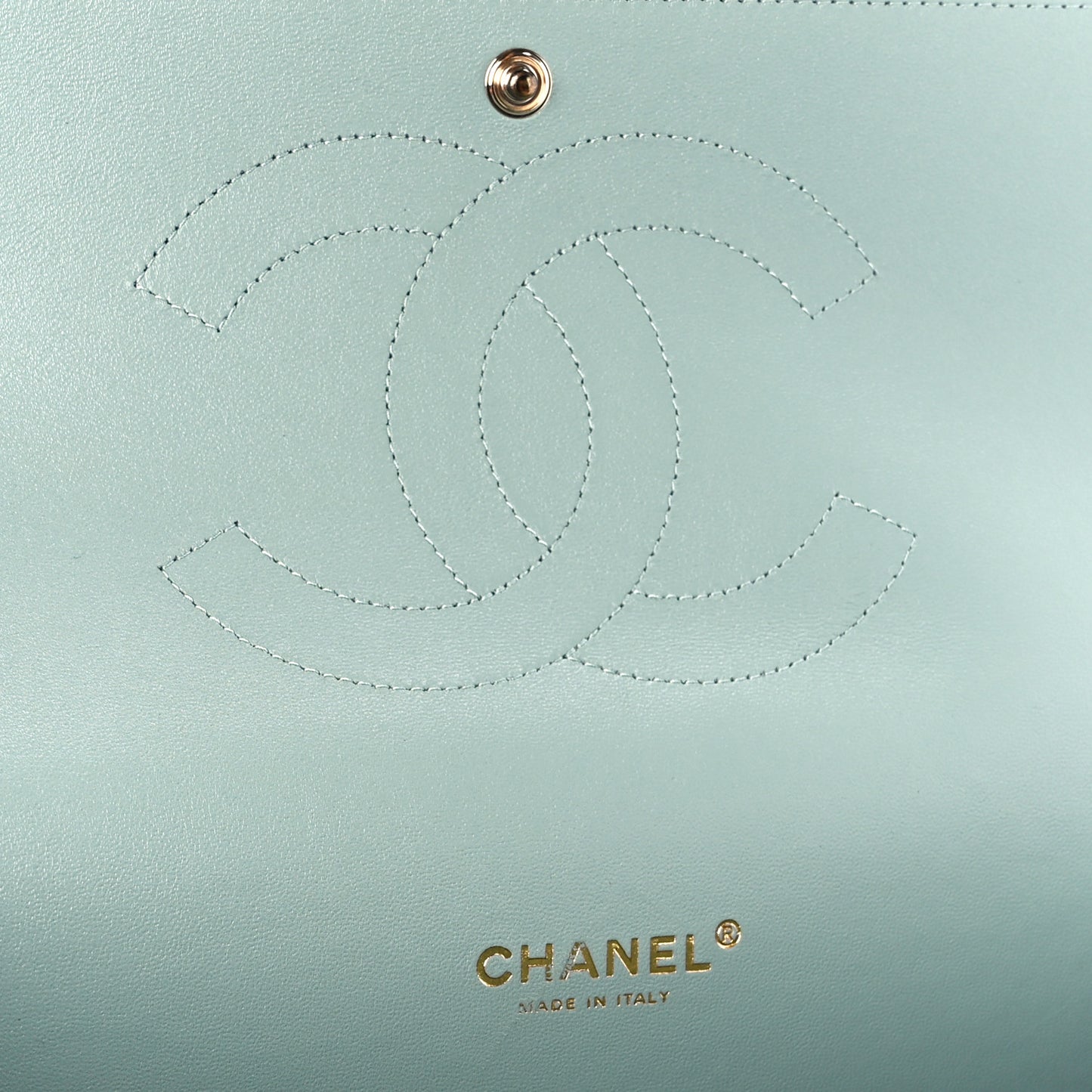 Caviar Quilted Maxi Double Flap Light Blue