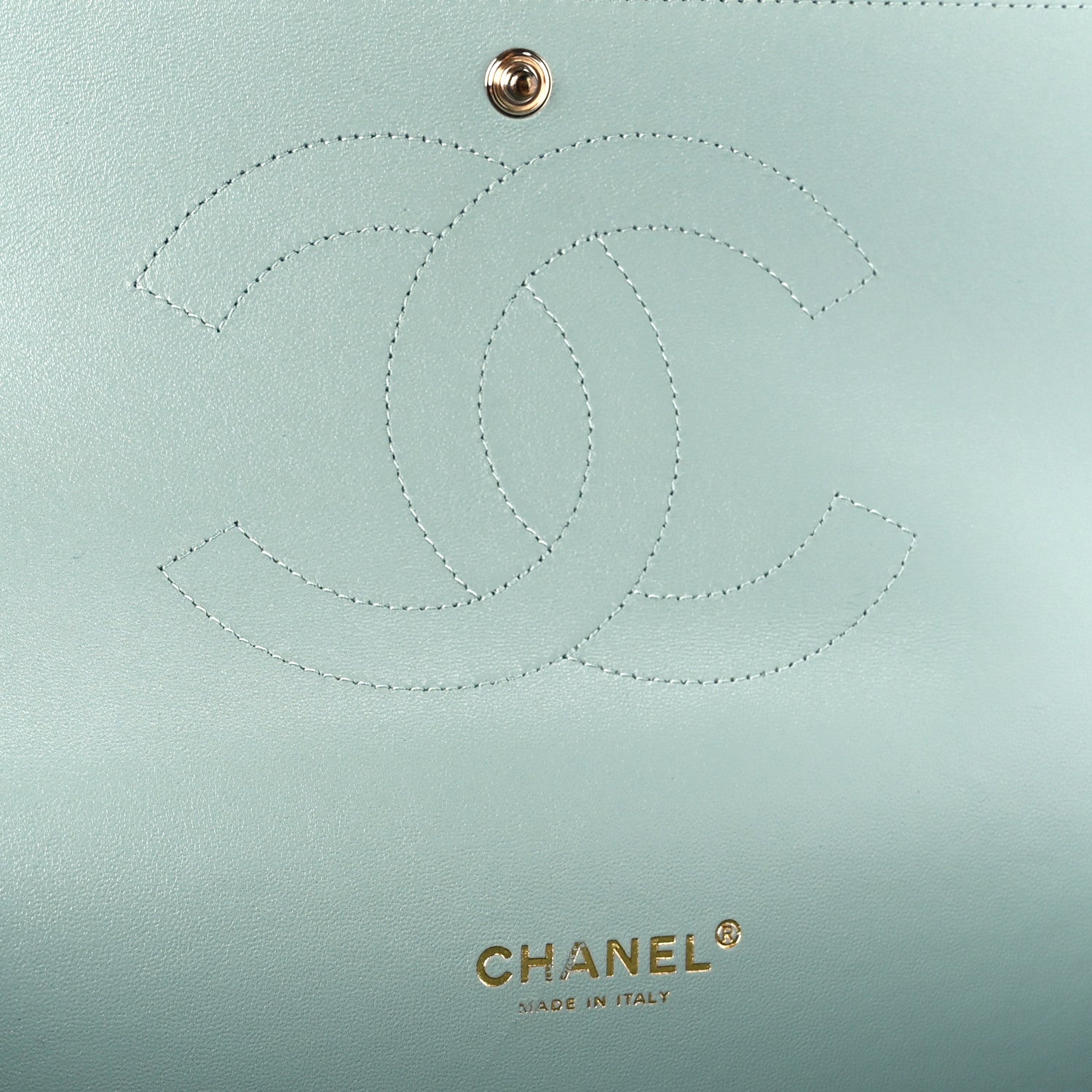 Chanel Caviar Quilted Maxi Double Flap Light Blue 6 of 11