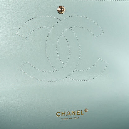 Chanel Caviar Quilted Maxi Double Flap Light Blue 6 of 11