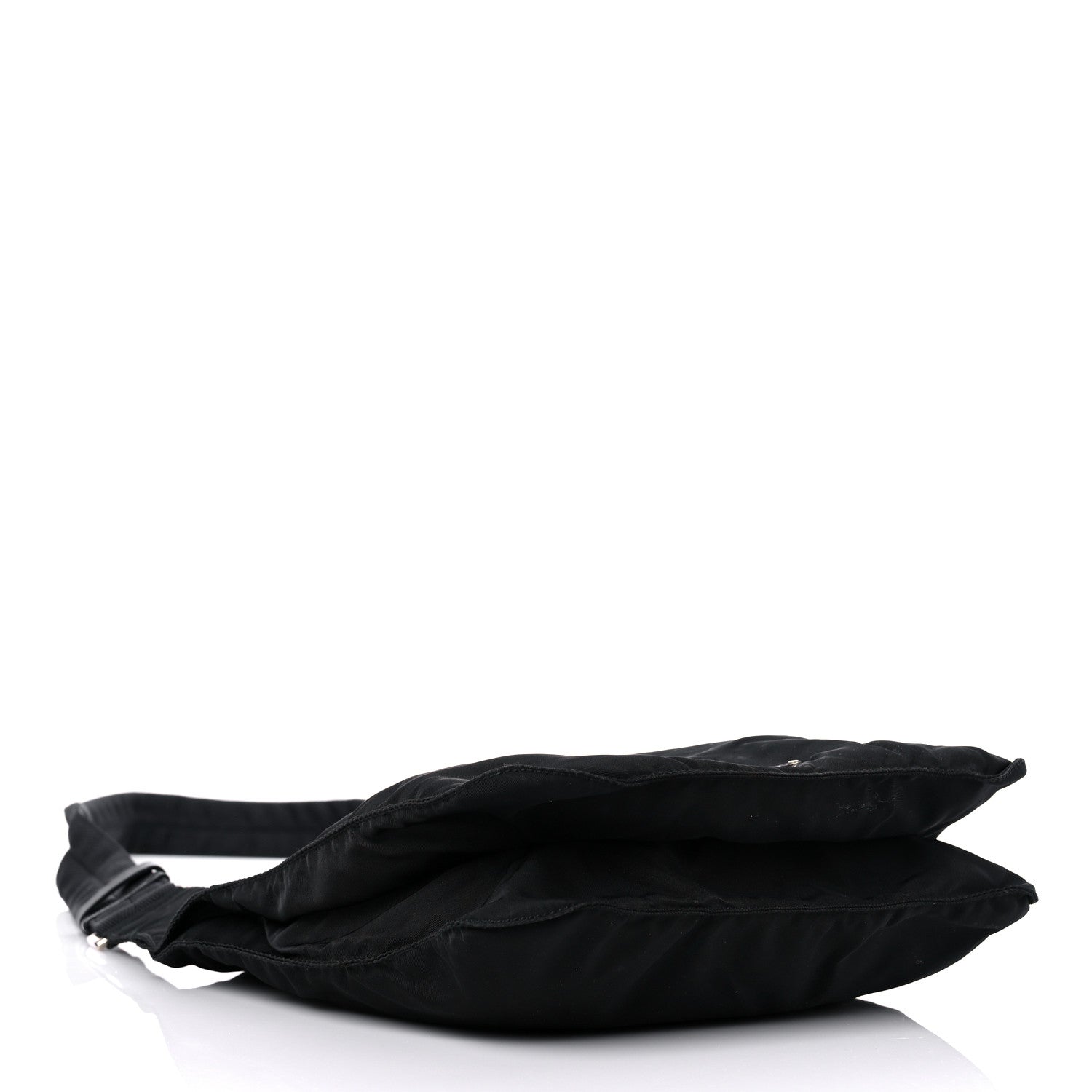 Prada Tessuto Nylon Saffiano Flat Messenger Bag Black 4 of 17