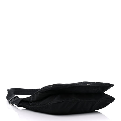 Prada Tessuto Nylon Saffiano Flat Messenger Bag Black 4 of 17