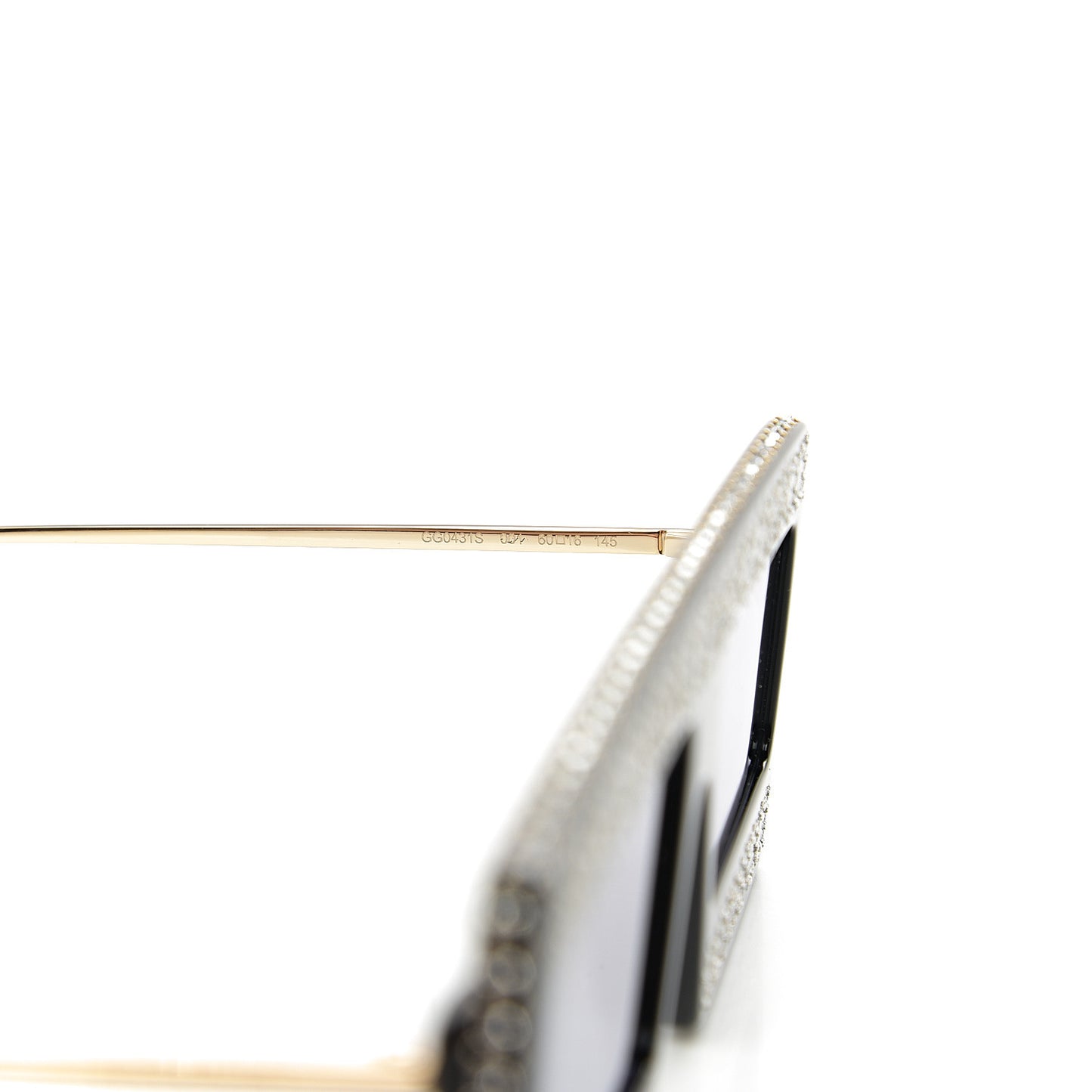 Acetate Crystal Mask-Frame Sunglasses GG0431S Black