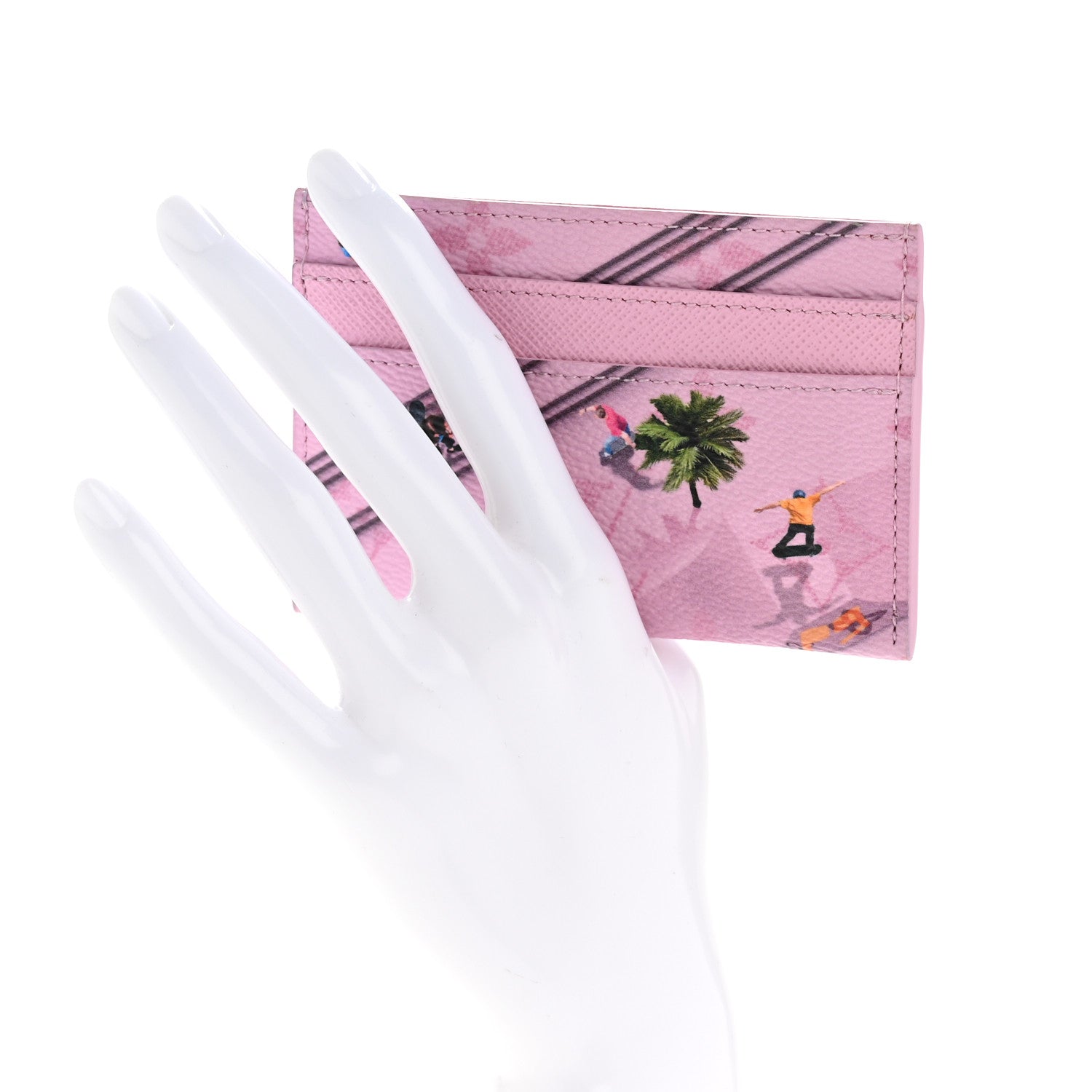 Louis Vuitton Monogram Double Card Holder Pink 2 of 9