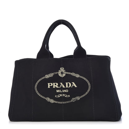 Prada Canapa Logo Tote Black 1 of 16