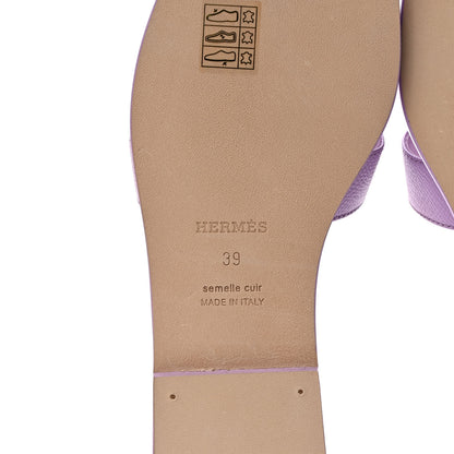 Hermes Epsom Oran Sandals 38 Violet Amethyste 6 of 8