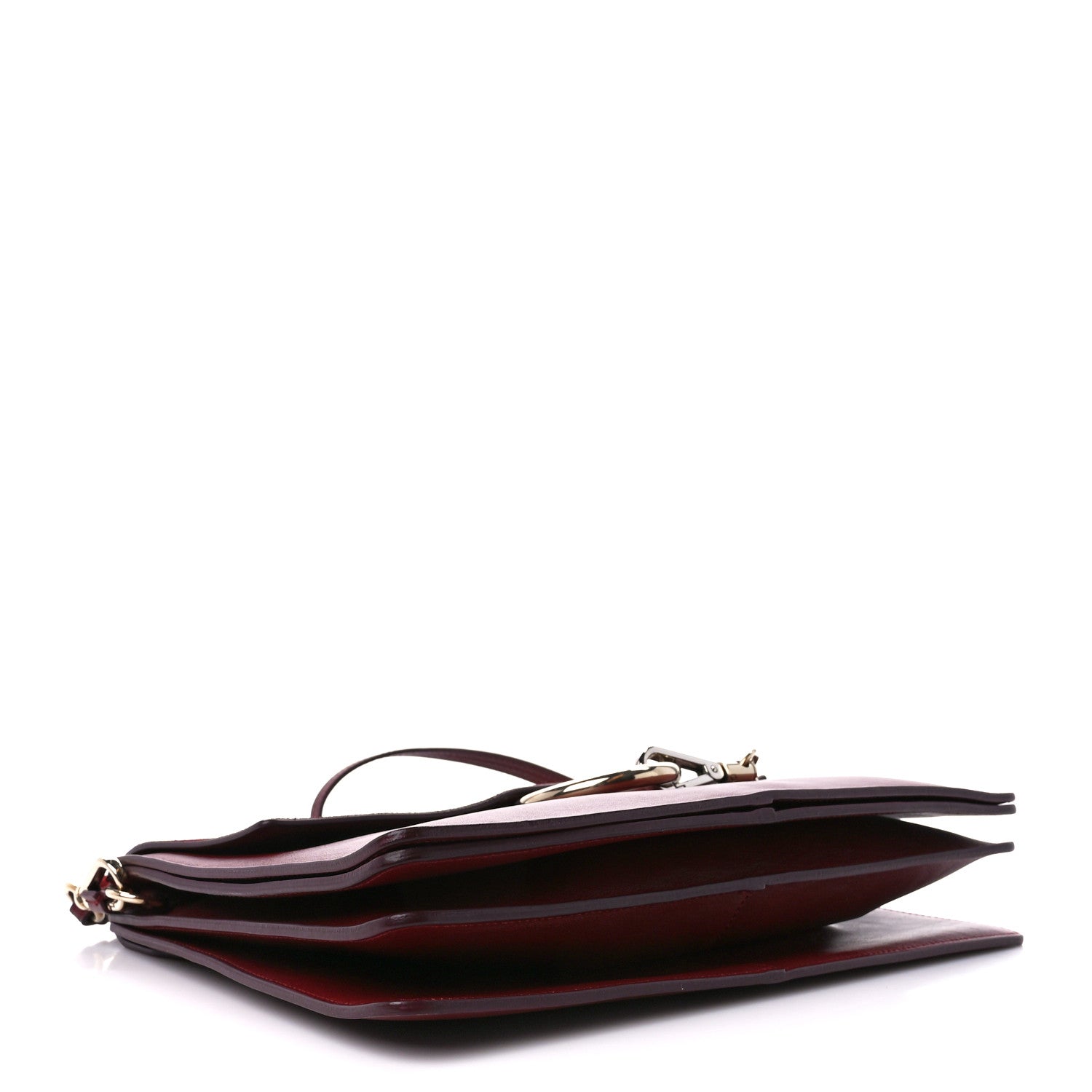 Chloe Calfskin Suede Medium Faye Shoulder Bag Plum Purple 4 of 18