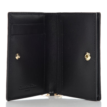 Christian Dior Lambskin Cannage Small Lady Dior Flap Card Holder Black 5 of 8