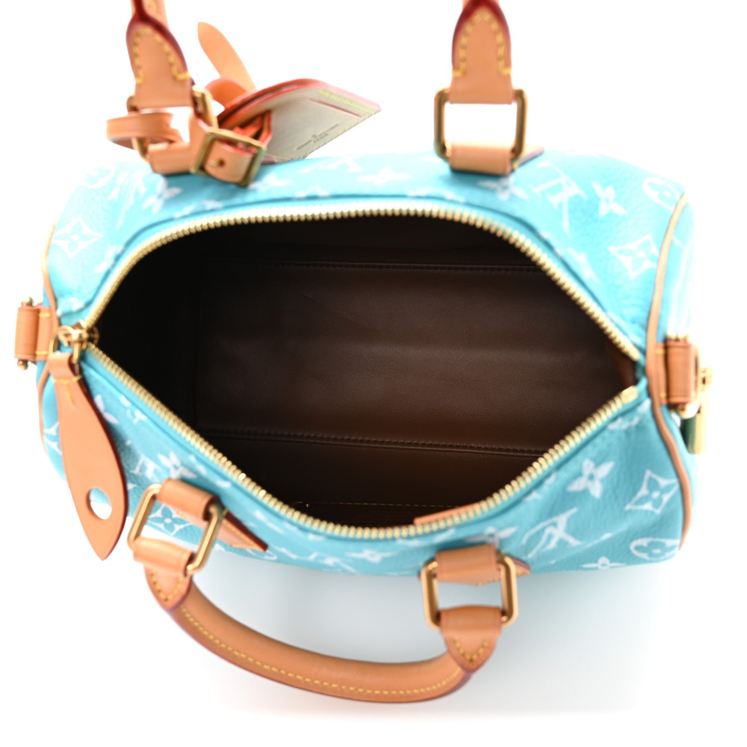 Louis Vuitton Calfskin Monogram Speedy P9 Bandouliere 25 Turquoise 5 of 10