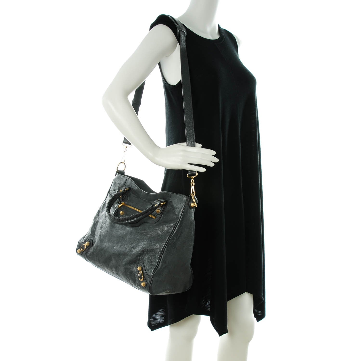 Balenciaga Agneau Giant 12 Gold Hardware Velo Gris Fossile Anthracite 2 of 8