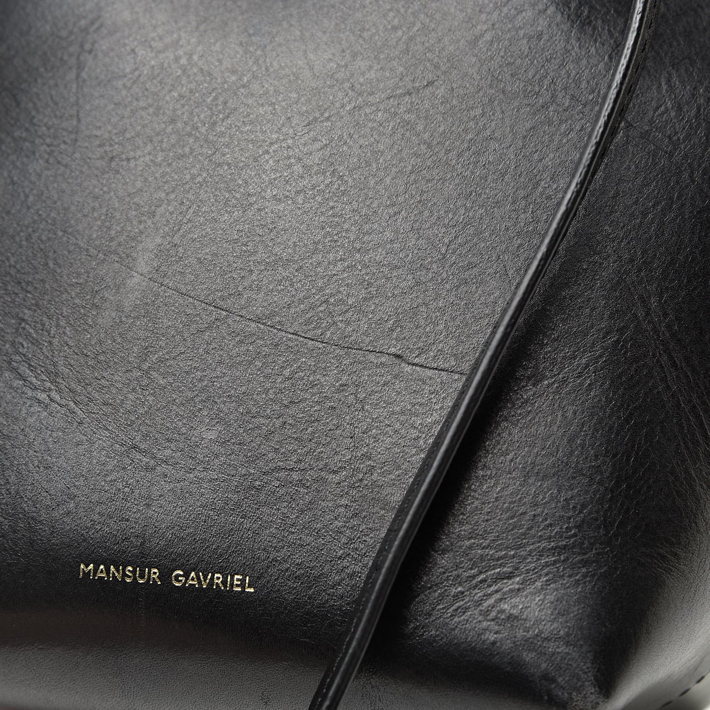 Calfskin Mini Mini Bucket Bag Black Flamma