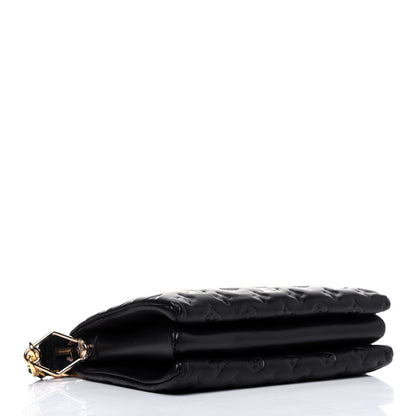 Louis Vuitton Lambskin Embossed Monogram Coussin PM Black 5 of 11