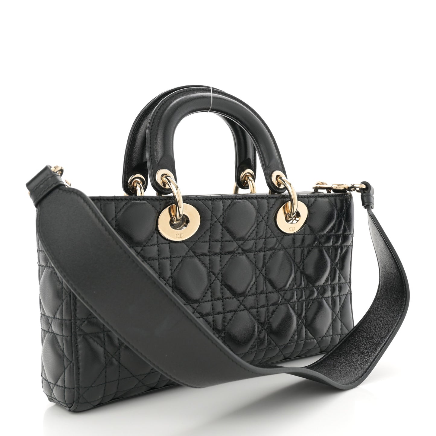 Lambskin Cannage Medium Lady D-Joy Black