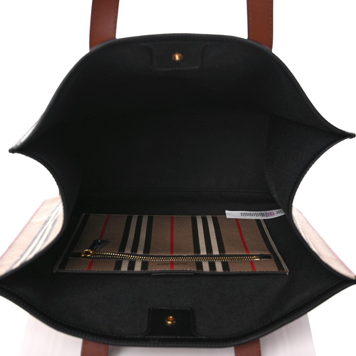 E-Canvas Stripe Book Tote Archive Beige