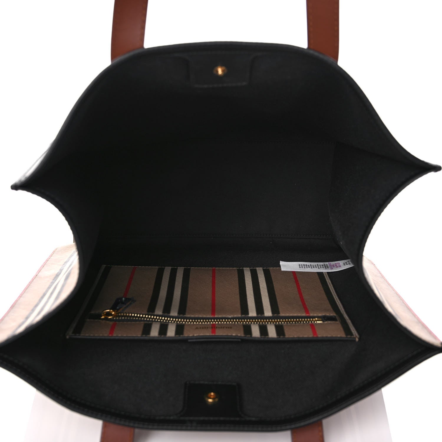 Burberry E-Canvas Stripe Book Tote Archive Beige 5 of 12