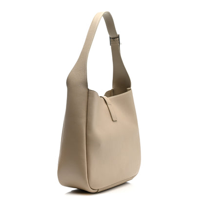 Saint Laurent Smooth Calfskin Small Le 5 A 7 Soft Hobo Sea Salt 3 of 10