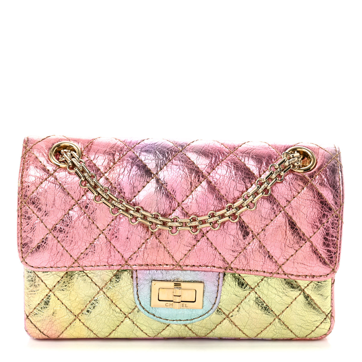 Chanel Metallic Goatskin Quilted Mini 2.55 Reissue Flap Multicolor 1 of 10