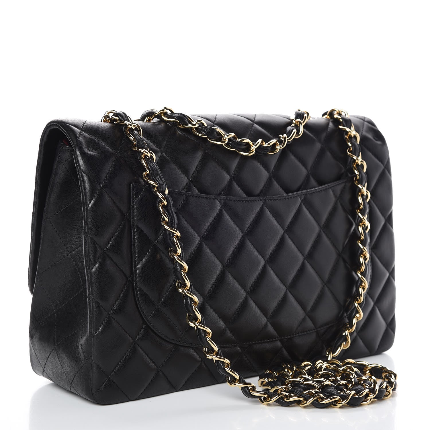 Chanel Lambskin Quilted Jumbo Single Flap Black 3 of 15
