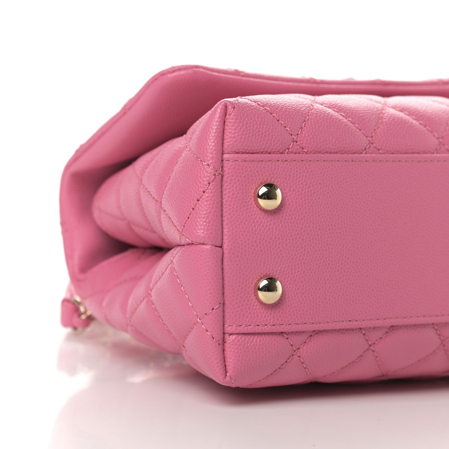 Chanel Caviar Lizard Embossed Quilted Mini Coco Handle Flap Pink 9 of 12