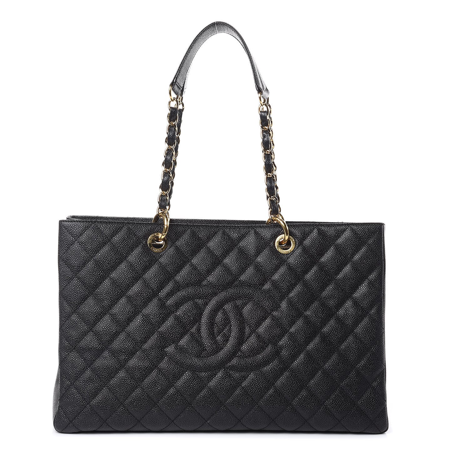 Caviar Quilted XL Grand Shopping Tote GST Black