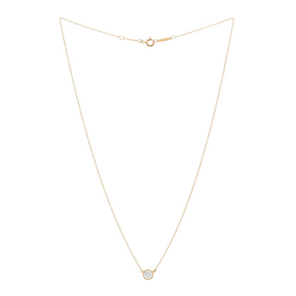 Tiffany 18K Yellow Gold Diamond .43ct Elsa Peretti Diamonds by the Yard Pendant Necklace 2 of 3