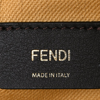 Fendi Fabric Jacquard Raffia Straw Fringe Medium Mamma Baguette Dark Honey 6 of 10