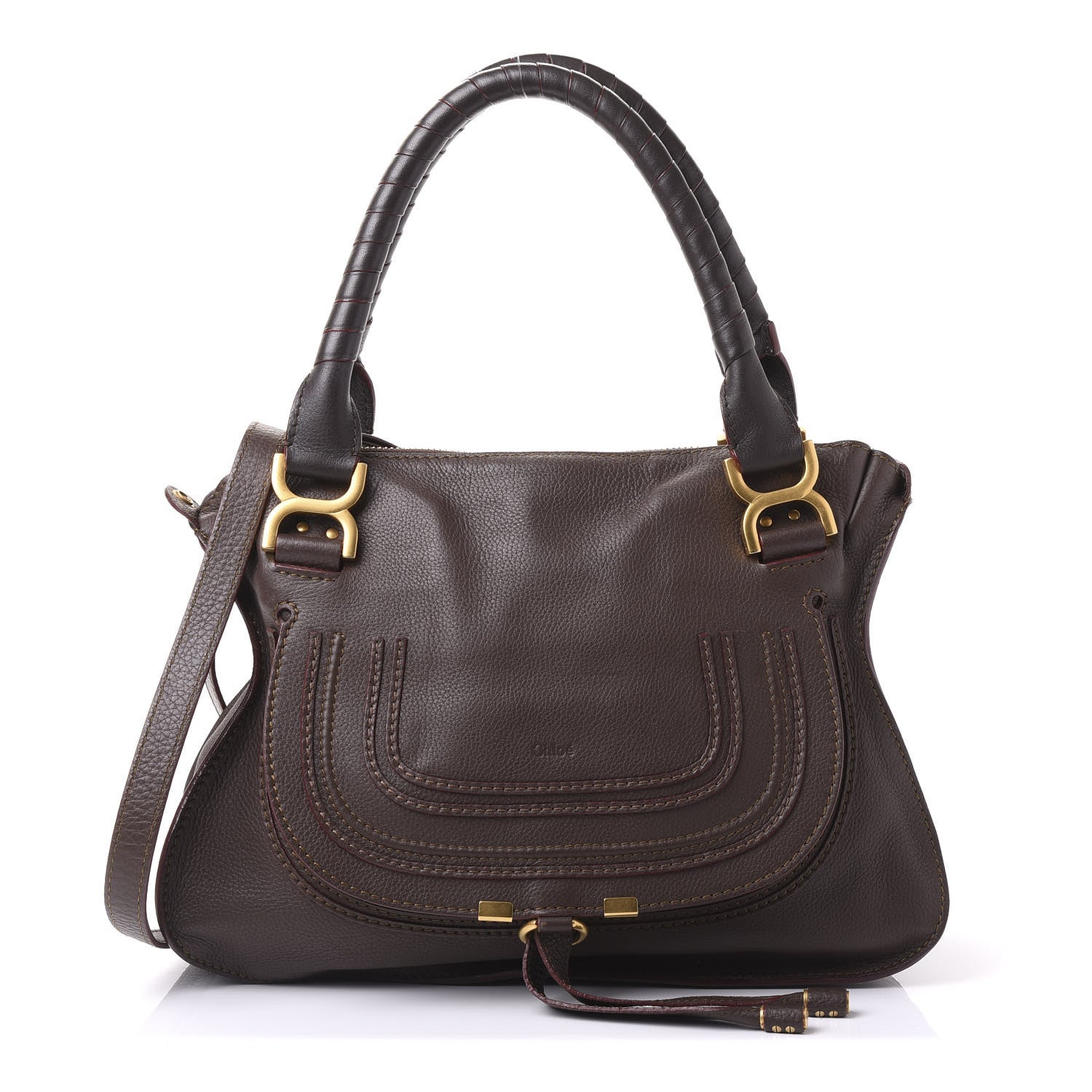 Chloe Calfskin Medium Marcie Satchel Truffle 1 of 8