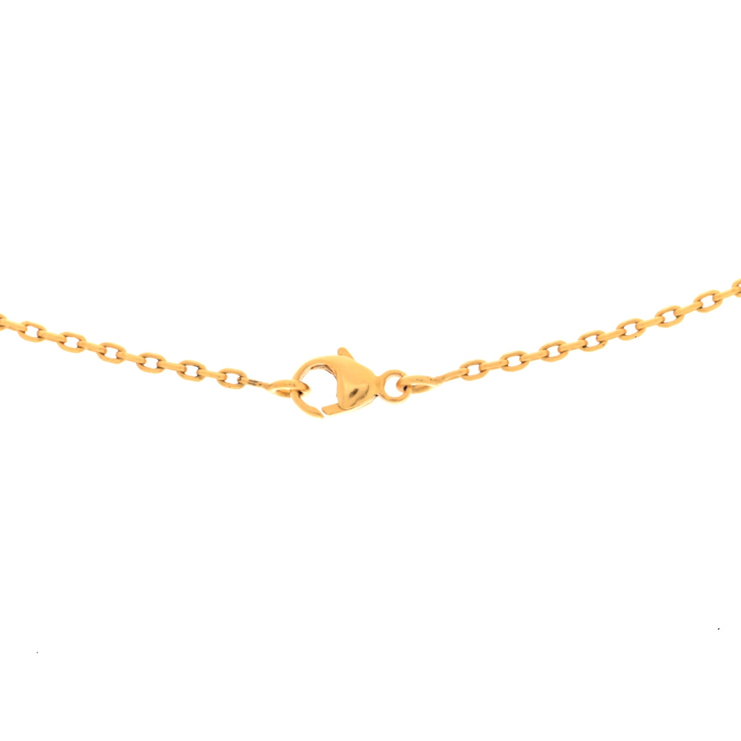Lacquered Gold Pop H Pendant Necklace Black