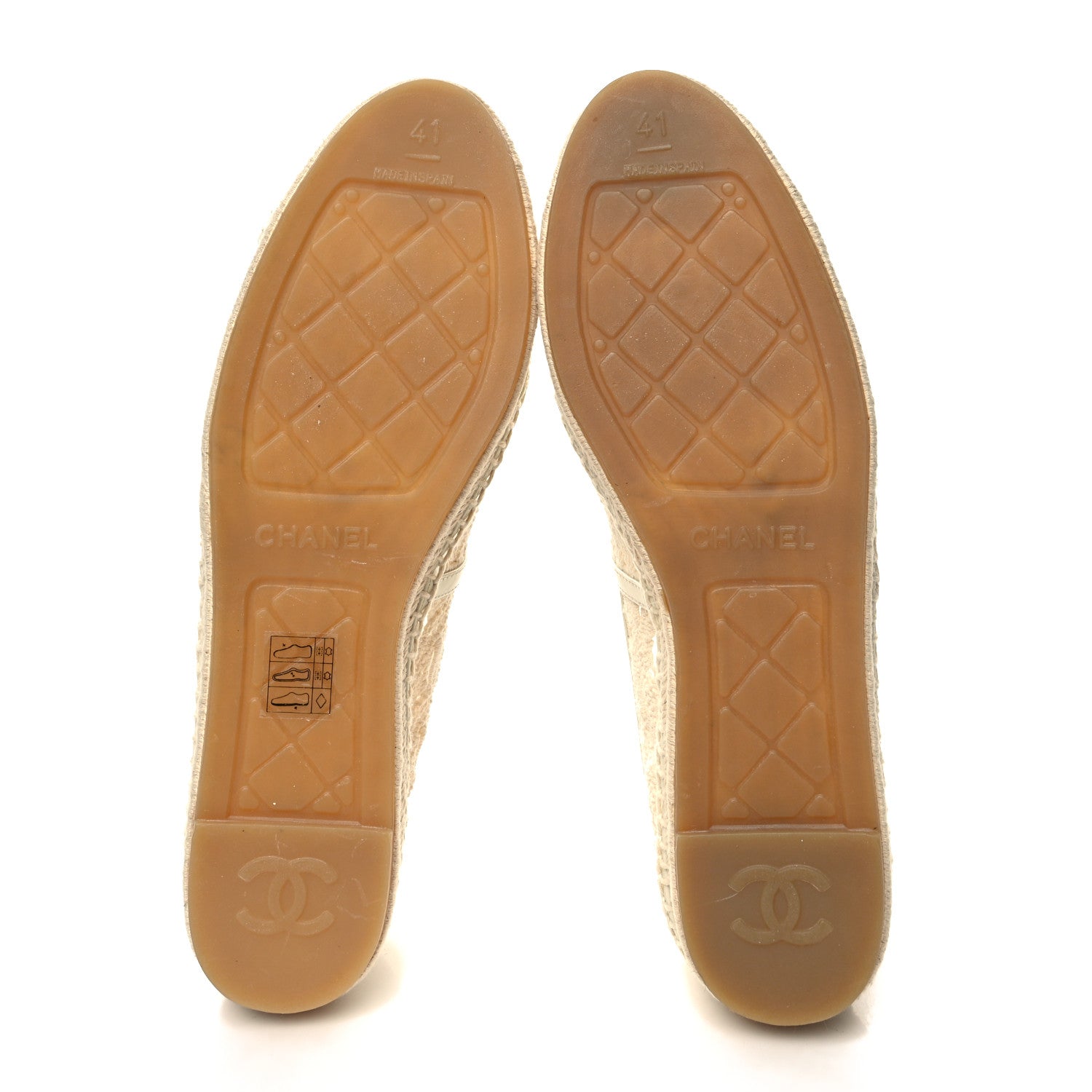 Chanel Macrame Patent CC Espadrilles 41 Beige Ivory 5 of 10