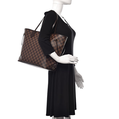 Louis Vuitton Damier Ebene Neo Neverfull MM Rose Ballerine 2 of 13