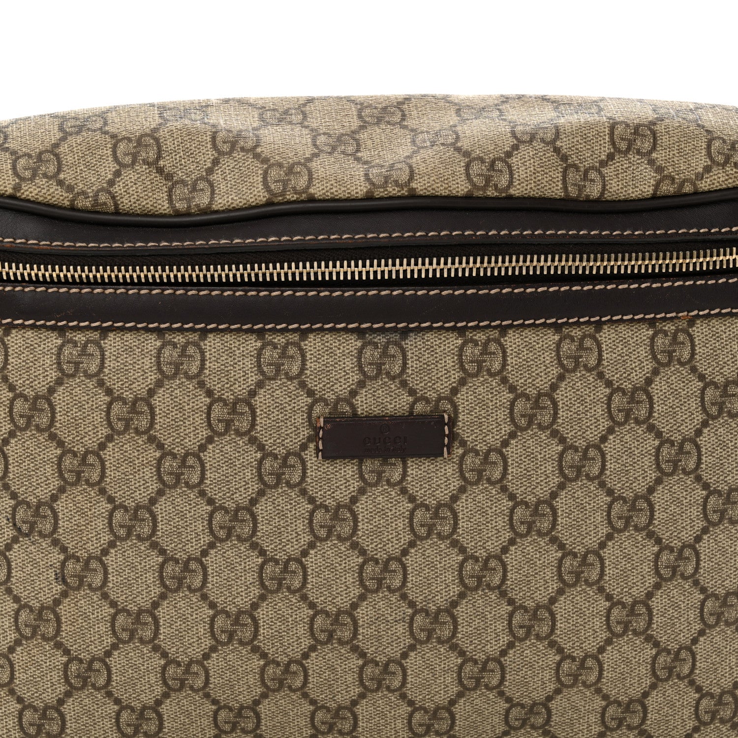 Gucci GG Supreme Monogram Belt Bag Dark Brown 8 of 13