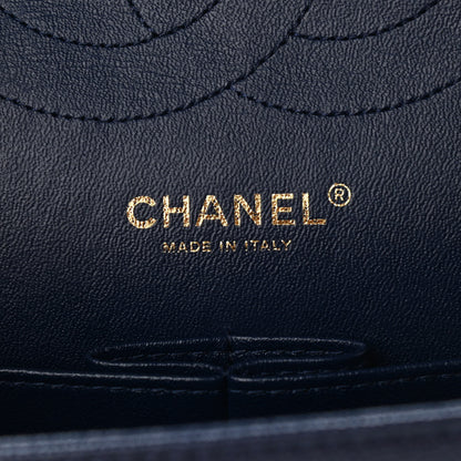 Chanel Caviar Quilted Jumbo Double Flap Navy Blue 6 of 10