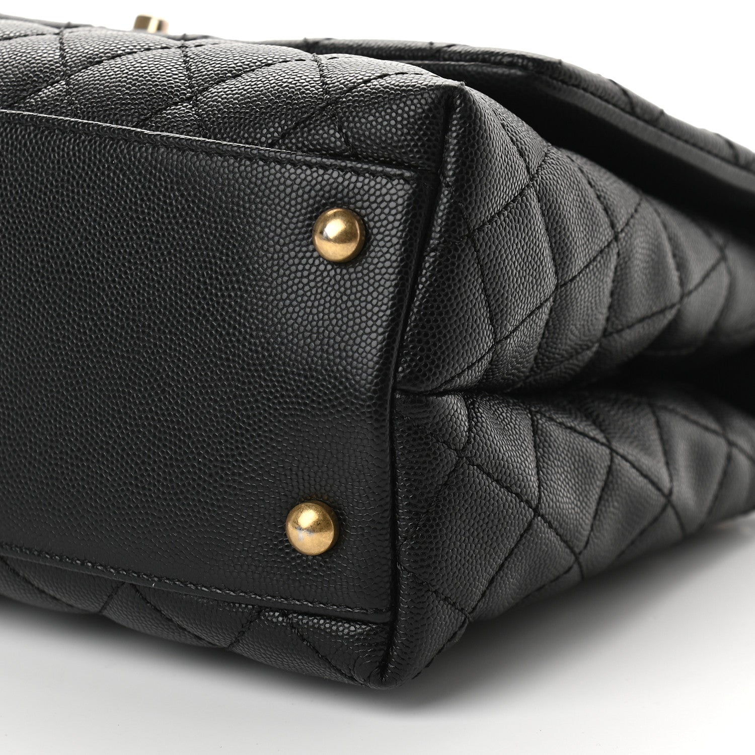 Chanel Caviar Lizard Quilted Small Coco Handle Flap Black 8 of 9