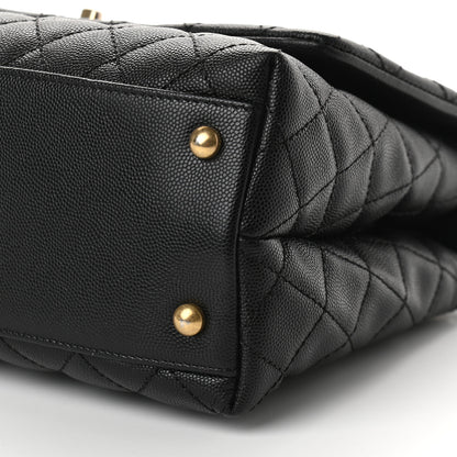 Chanel Caviar Lizard Quilted Small Coco Handle Flap Black 8 of 9